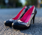 MIMI LEATHER PUMPS IN SNAKESKIN PRINT & BLACK