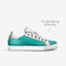 JENSEN CLASSIC LEATHER TENNIS SHOES IN AQUA & WHITE (MEN)