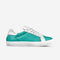 JENSEN CLASSIC LEATHER TENNIS SHOES IN AQUA & WHITE (WOMEN)